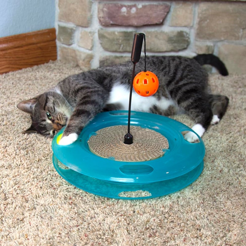Kitty City Swat Track Cat Toy, 3 Toys in 1 Cat Toy for Cat and Kitty, 10.5" x 12.00" x 12.00, CM-0209-CS01 - Image 2